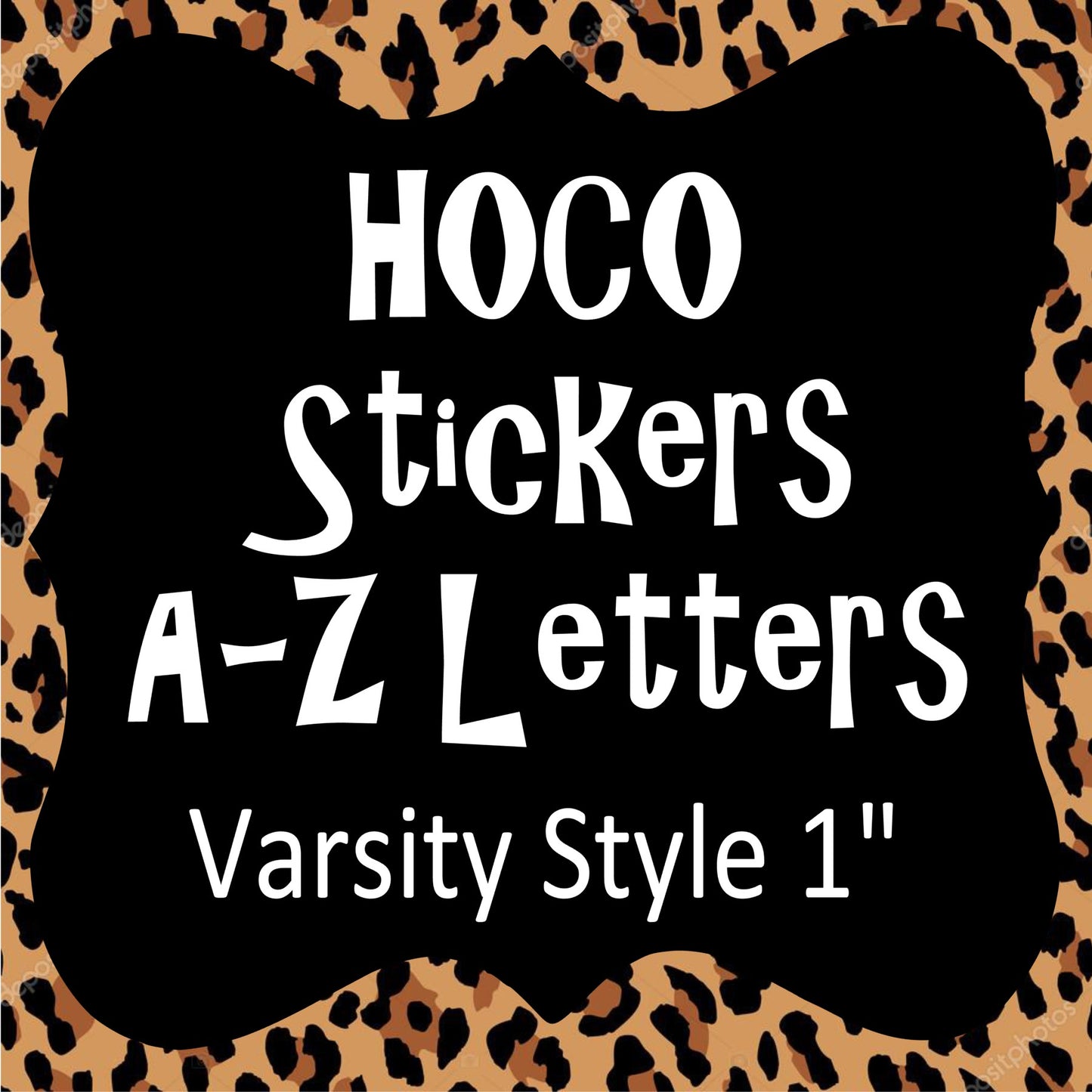 Homecoming - Stickers LETTERS Varsity Style 1" tall