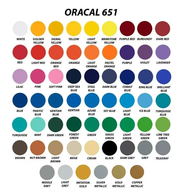 Oracal 651 - 5 yard roll